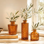 Brown Glass Bud Vases Set of 12, Mini Flower Vase for Centerpieces, Small Amber Bud Vases in Bulk for Wedding Decorations, Vintage Vase for Table, Recepetion, Home Décor - Image 6