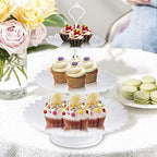 Hedume 10-Set Cake Stands, Metal Cupcake Stand Set with Multiple Combination Styles, Dessert Plate Cake Serving Tray Candy Fruit Display Tower for Wedding, Birthday Party, Anniversary, Baby Shower - Image 7