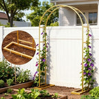 2 Pack Wedding Arch Backdrop Stand (7.2FT/6FT) Metal Frame with Base - Image 7