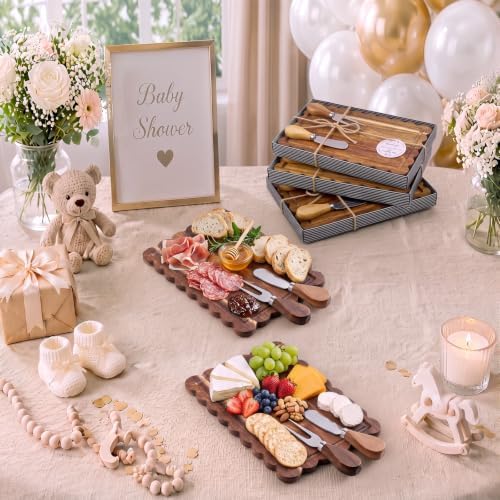 LemonRoad 6 Sets Dark Acacia Wood Baby Shower Prizes, 6" L x 9" W - Image 4