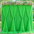 Green Tulle Backdrop Curtain for Parties Wedding,10ft x 10ft Wrinkle Free Curtain Backdrop,2 Layer Drapes for Backdrop,Polyester Wedding Back Drop for Bridal Shower Birthday Baby Shower Photography by Shillance