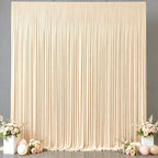 50x10FT Backdrop Curtains with Rod Pockets - Wrinkle Free Photo Stage Backdrop 10 Panels Curtains Drapes for Photography Wedding Party Baby Shower Decorations (Champagne) by Unknown