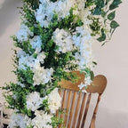 WEISPARK 100PCS Artificial Hydrangea Flowers, Fake Flowers Silk White Hydrangea Full Flowers Heads with Stems for Wedding Home Party Shop Baby Shower Decor - Image 3