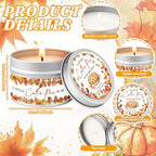 WILLBOND 12 Pcs Fall Pumpkin Cutie Pie Baby Shower Candle Favors Scented - Image 2