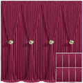 8 Panels Burgundy Backdrop Curtain for Wedding Parties Wrinkle Free Maroon Photo Curtains Backdrop Drapes Fabric Decoration for Birthday Bridal Shower Ceremony 40ft(W) x 10ft(H) by Tao-GePartyDecorations