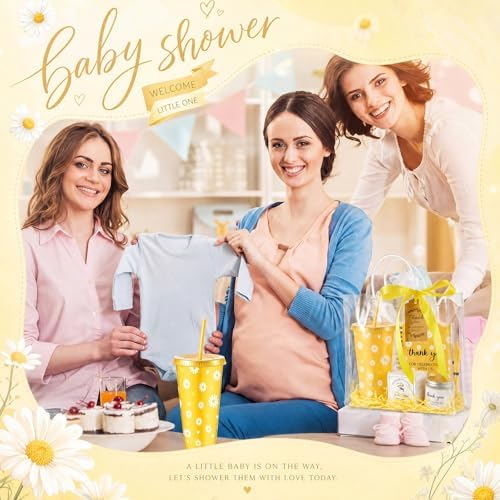 Nuogo 6 Sets New Parent Shower Prizes, Yellow Color, Daisy Style - Image 5