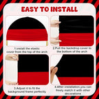 6.6 x 3.3 Ft Cartoon Mouse Birthday Decorations Spandex Red Black Cartoon Arch Cover Double Sided Backdrop for Birthday Baby Shower(Frame and Balloons Not Included) (6.6 x 3.3 Ft Cartoon Mouse) - Image 3