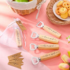 Funnymoom 25 Sets Baby Shower Bottle Opener Favors for Guests It's a Girl Wood Bottle Opener with Thank You Tag and Organza Bag Baby Shower Return Gift for Guests Gender Reveal Party - Image 5