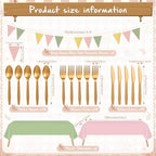 Mimorou 342 Pcs Sage Green and Pink Party Supplies Plates Napkins Cups - Image 5
