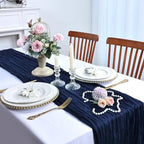 6 Pack Navy Blue Cheesecloth Table Runner 10Ft 23 x 120 Inch - Image 5