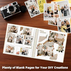 Vienrose Scrapbook Album Gift Set, 10x10 Inch, 80 White Pages, Off White - Image 4