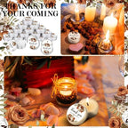 MTLEE 50 Pcs Wedding Candles Gift Favors for Guests 1 oz, Terracotta Floral - Image 3