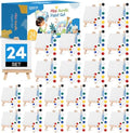 ESRICH 24 Set Mini Acrylic Paint Kit, Mini Stretched Canvas with Easel by ESRICH