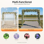 10ft x 10ft x 10ft Adjustable 4 Post Hardware Kit, Heavy Duty Backdrop Canopy Kit, Outdoor Wedding Arch Backdrop Stand for Party Birthday Ceremony Event Decorations, Silver - Image 5