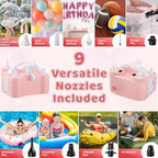 4-in-1 Electric Balloon Pump for All Balloons,Portable Dual Nozzle 600W Air Pump for Balloons,High Power Balloon Blower for Latex Foil 260q Mylar Balloon,Inflation Pool Float and Sports Balls - Image 3