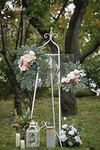 Faux Flower Swag Set of 2 for Wedding Welcome Signs Floral Swag Wedding Reception Ceremony Signs Decor (Champagne) - Image 3