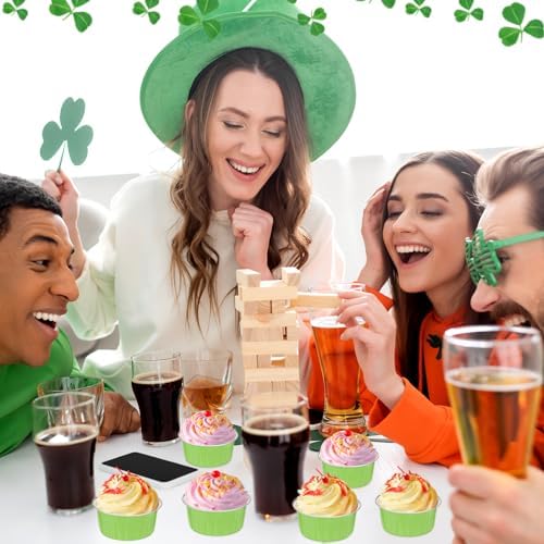 200 Pack Aluminum Cupcake Liners with Lids,Green,Plain - Image 5
