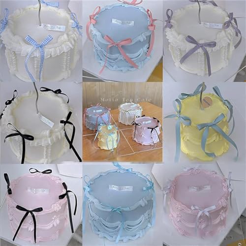 400 PCS Satin Bow Cake Toppers Birthday Bowknot Ribbon Decorations - Image 3