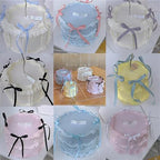 400 PCS Satin Bow Cake Toppers Birthday Bowknot Ribbon Decorations - Image 3