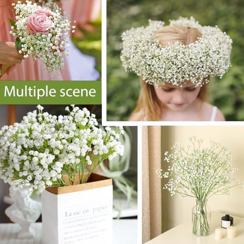 50 Pcs Baby Breath Artificial Flowers, Fake Babys Breath Gypsophila Flowers Bulk, Realistic Artificial Flowers Bouquet Flores Artificiales para Decoracion for Wedding Party Home Decoration - Image 6