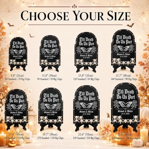 Personalized Wedding Guest Book Alternative, Gothic Tombstone Frame - Image 6