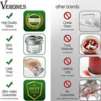 VERONES 40 PACK Mason Jars, 4 OZ Jelly Jars With One Piece Regular Lids - Image 5