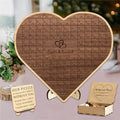Personalized Puzzle Wedding Guest Book Alternative Custom Heart Wedding Guestbook Sign Rustic Wedding Decorations for Reception Wood Wedding Guest Book Ideas for Baby Shower Anniversary by Wasetell