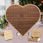 Personalized Puzzle Wedding Guest Book Alternative Custom Heart Wedding Guestbook Sign Rustic Wedding Decorations for Reception Wood Wedding Guest Book Ideas for Baby Shower Anniversary by Wasetell