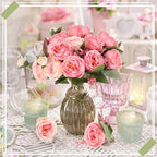 8 Bundles Artificial Peony Centerpiece Flowers,Pink Color - Image 6