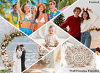 8x6ft Fabric Vibrant Mexican Fiesta Backdrop with Cactus Floral Garland Paper Lantern Background for Bridal Shower Gathering Party Decorations Tapestry Photo Studio Props - Image 7