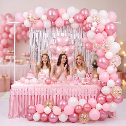 Over The Table Rod Stand with Clamps,Cute Girl Birthday Arch Set - Image 5