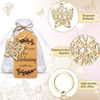 Ecation 40 Set Butterfly Keychains for Guests Wedding Thank You,Gold - Image 3