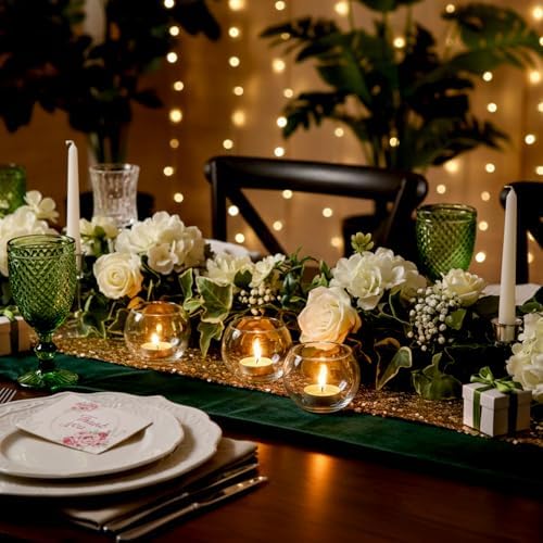 36 Pcs Glass Candle Holders for Table Centerpieces- Small Clear Votive Candle Holders Bulk for Wedding, Bridal Shower, Birthday Party Table Decorations, Fits Standard Tealights - Image 4