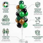 Hiins Green Brown Balloon Stand Kit for Floor and Table with Base for Party Decor - Image 3