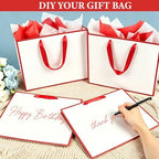 Addblu 24 Pack White Large Gift Bags with Handles & 72 Tissue Papers - Image 4