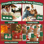 BagDream Small Gift Bags with Handles 5.25x3x8 Inch Forest Green 100Ct Bulk - Image 6