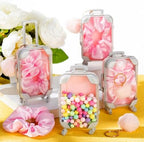 LemonRoad 60 Pcs Mini Empty Suitcase Box with Plush Keychain, Pink - Image 6