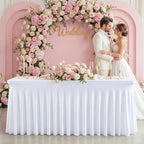 6 Pack White Spandex Tablecloth for 6FT Rectangle Tables, Table Skirt 30x72 Inch Stretch Table Cloths Elastic Fitted Tables Cover for Wedding Parties Birthday Banquet Baby Shower Events - Image 7