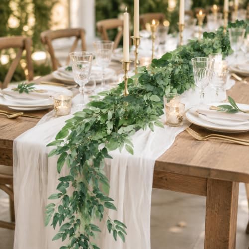 5 Pcs Willow Leaves Garland, 6 ft Willow Vines, Artificial Greenery Garland - Image 5