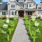 15Pcs Two Peas in a Pod It's Twins Yard Signs with Stakes, Sweet Pea Baby Shower Lawn Decorations, Green Welcome Home Twin Baby Boy Girl Outdoor Sign for Gender Reveal Party Supplies Photo Props - Image 4
