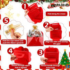 Ferrochef 24 Pack Gift Basket Set, Red Felt Storage Bin with Handle, Ribbon - Image 3
