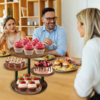 NANXITU Cupcake Tower Stands for 50 Cupcakes,360° Rotatable Wood Cake Stand - Image 2