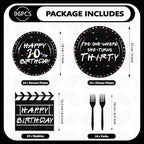 Grencian 96 Pcs iFriends Themed 30th Birthday Party Decorations, Serves 24 - Image 5