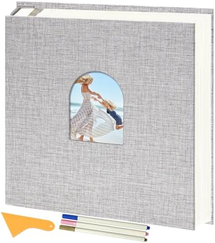 Vienrose Self Adhesive Photo Album Arch Window Scrapbook 120 Pages Gray by Vienrose