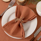 Cloth Napkins Fall Washable Reusable Linen Wedding Party Home Table Decor - Image 3