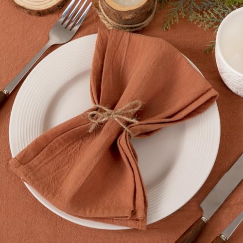 Cloth Napkins Fall Washable Reusable Linen Wedding Party Home Table Decor - Image 3