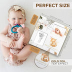 Baby Memory Book For Girl or Boy, Natural Baby Book from Birth, First Years Journal with Ink Pad, Baby Book Keepsake, New Moms, Essential Baby Items - Image 5