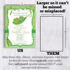Amanda Creation Custom Baby Shower Invites Pea Pod Baby Shower Invitation 20 5x7 Custom Personalized Invites With Envelopes - Image 7
