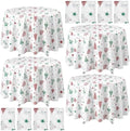 Ganeen 12 Pcs Christmas Tree Tablecloth Round Red Green Round Plastic 84 in by Ganeen