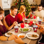 Sliner 50 Sets Christmas Disposable Plastic Cups 16oz - Image 5